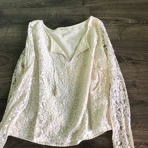 Hollister lace long sleeve blouse